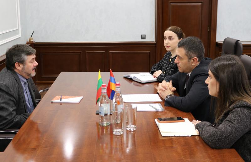 Սուրեն Թովմասյանը հանդիպել է ՀՀ-ում Լիտվայի Հանրապետության արտակարգ և լիազոր դեսպանին